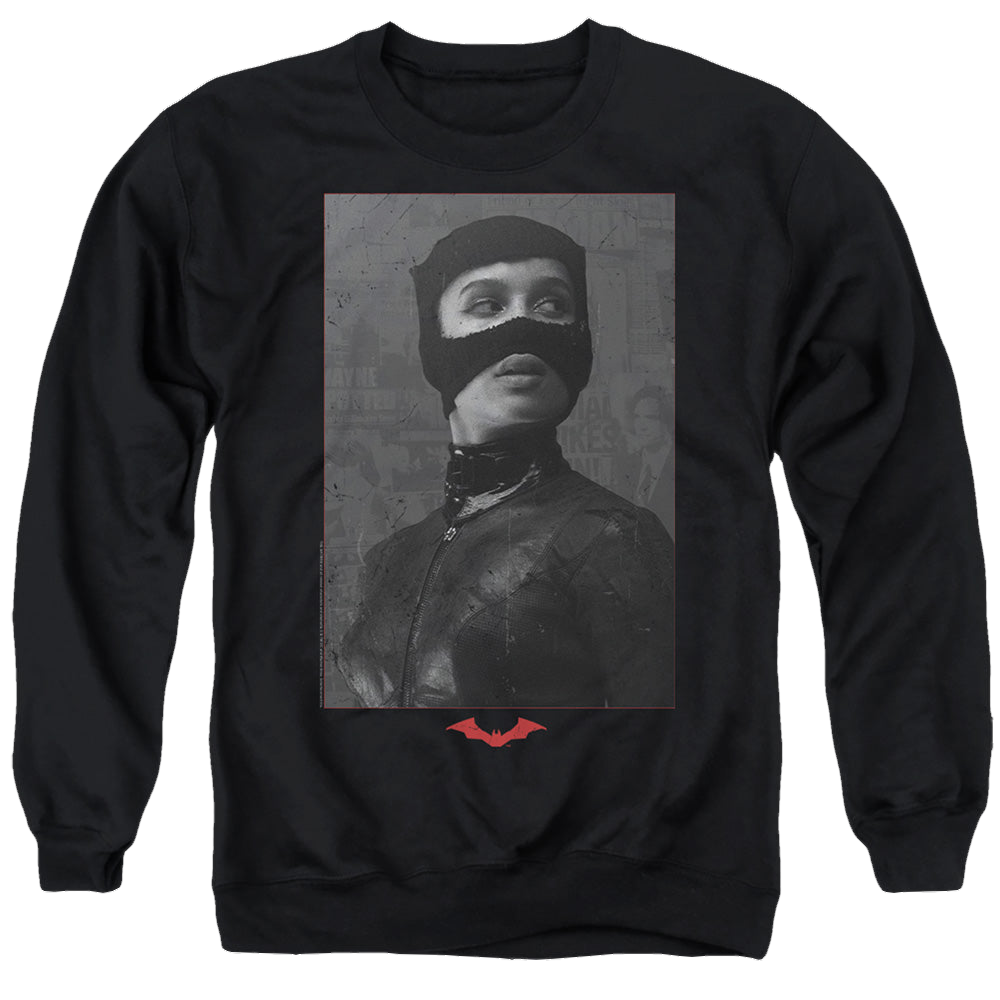 The Batman (2022) Catwoman Worn Portrait - Men's Crewneck Sweatshirt Men's Crewneck Sweatshirt Batman   