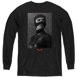The Batman (2022) Catwoman Worn Portrait - Youth Long Sleeve T-Shirt Youth Long Sleeve T-Shirt Batman   