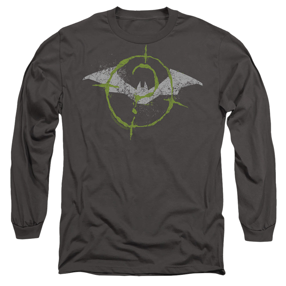 The Batman (2022) Scribbles Bat Logo - Men's Long Sleeve T-Shirt Men's Long Sleeve T-Shirt Batman   