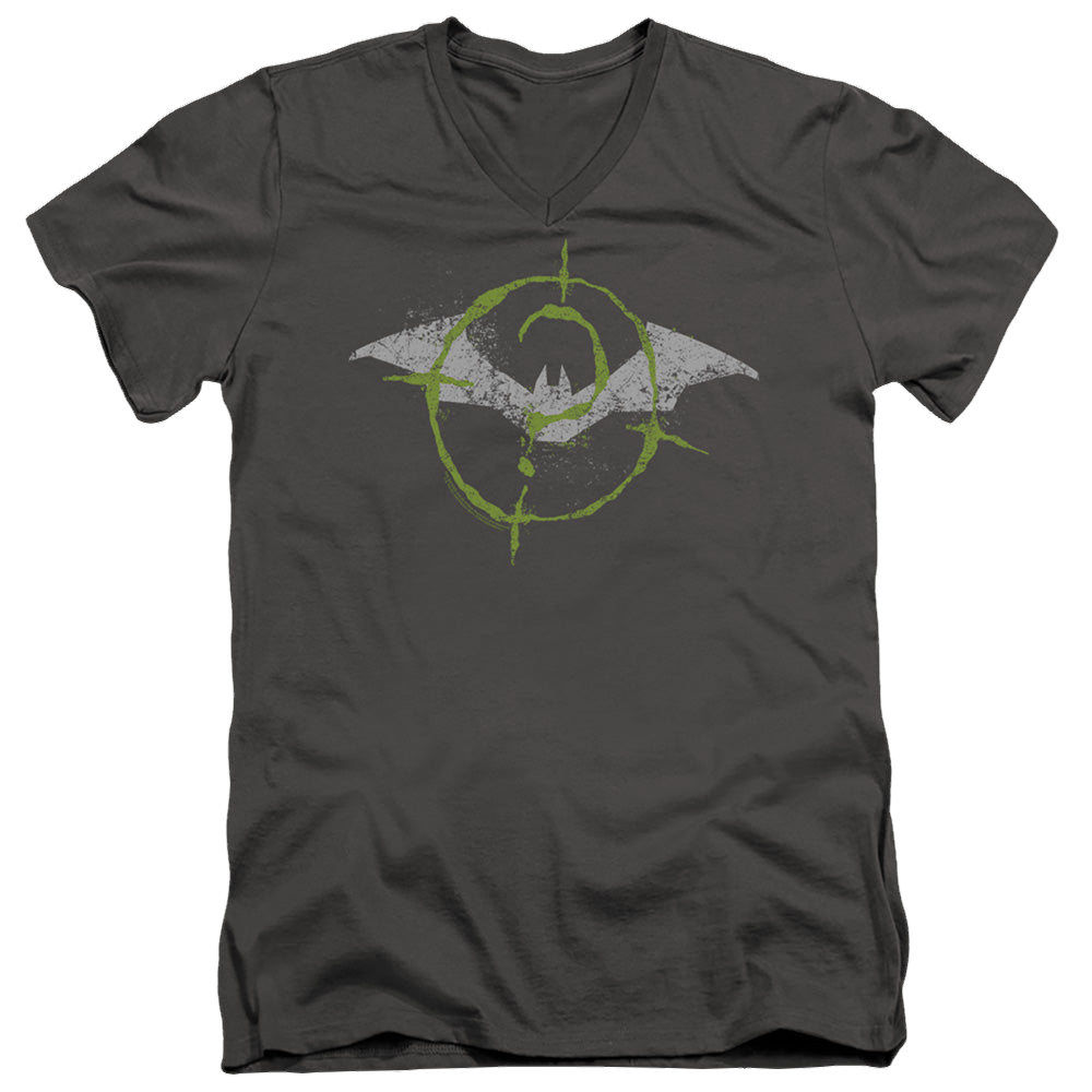 The Batman (2022) Scribbles Bat Logo - Men's V-Neck T-Shirt Men's V-Neck T-Shirt Batman   