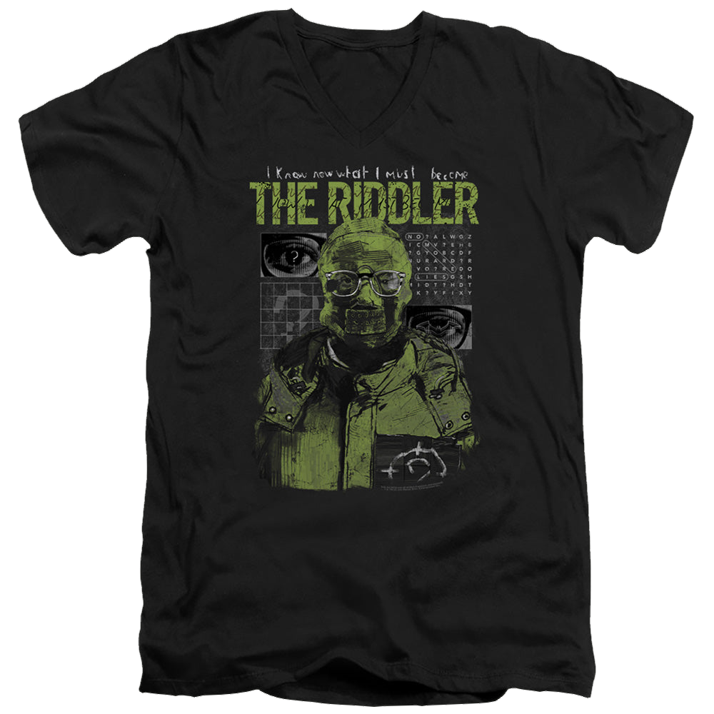 The Batman (2022) Riddler Illustration - Men's V-Neck T-Shirt Men's V-Neck T-Shirt Batman   
