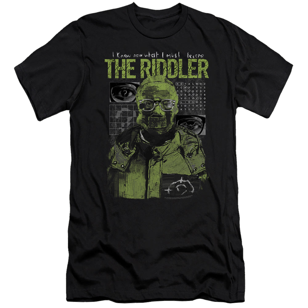The Batman (2022) Riddler Illustration - Men's Premium Slim Fit T-Shirt Men's Premium Slim Fit T-Shirt Batman   