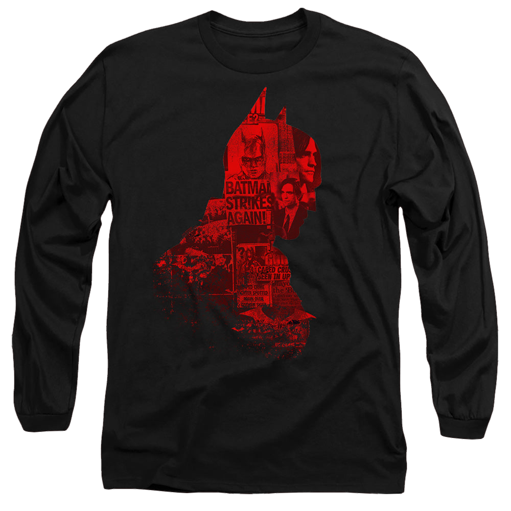 The Batman (2022) News Silhouette - Men's Long Sleeve T-Shirt Men's Long Sleeve T-Shirt Batman   