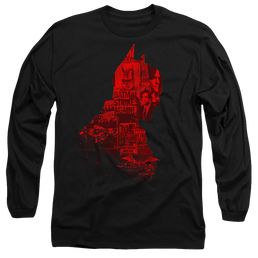 The Batman (2022) News Silhouette - Men's Long Sleeve T-Shirt Men's Long Sleeve T-Shirt Batman   