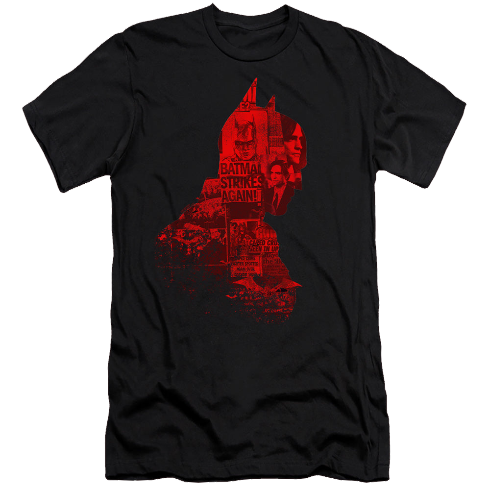 The Batman (2022) News Silhouette - Men's Premium Slim Fit T-Shirt Men's Premium Slim Fit T-Shirt Batman   