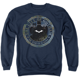 The Batman (2022) Gotham Seal - Men's Crewneck Sweatshirt Men's Crewneck Sweatshirt Batman   