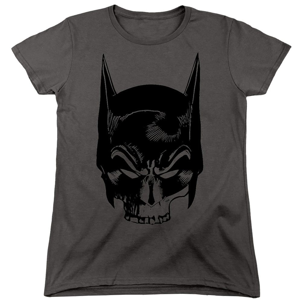 The Batman (2022) Skull On Gray - Women's T-Shirt Women's T-Shirt Batman   