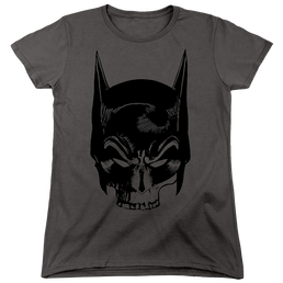 The Batman (2022) Skull On Gray - Women's T-Shirt Women's T-Shirt Batman   