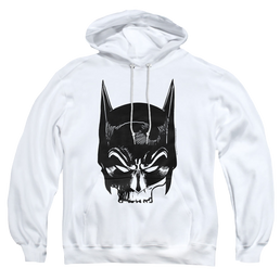 The Batman (2022) Skull On White - Pullover Hoodie Pullover Hoodie Batman   