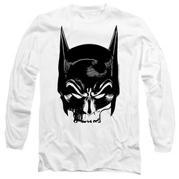 The Batman (2022) Skull On White - Men's Long Sleeve T-Shirt Men's Long Sleeve T-Shirt Batman   