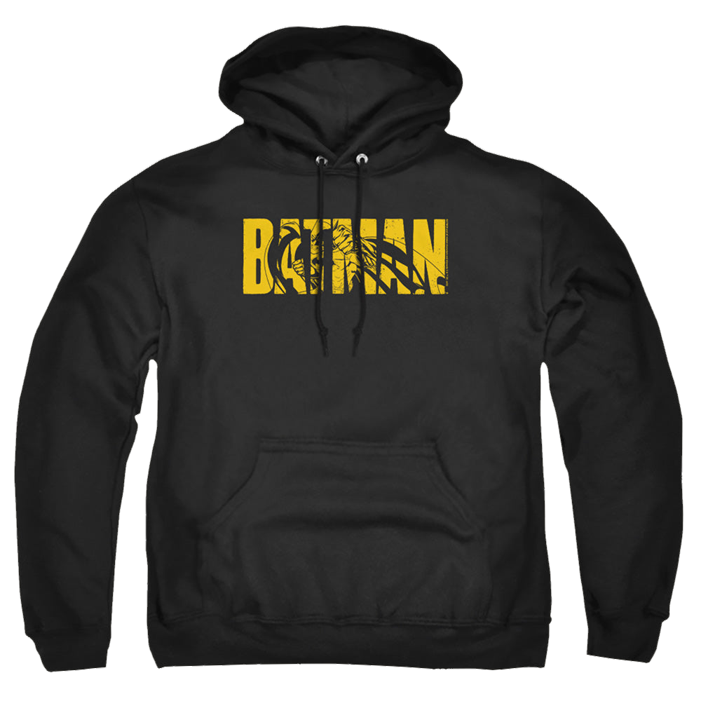 The Batman (2022) Text On Black - Pullover Hoodie Pullover Hoodie Batman   
