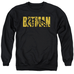 The Batman (2022) Text On Black - Men's Crewneck Sweatshirt Men's Crewneck Sweatshirt Batman   