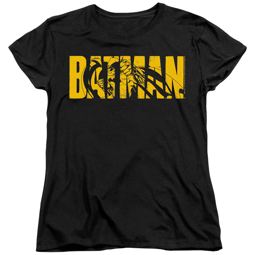 The Batman (2022) Text On Black - Women's T-Shirt Women's T-Shirt Batman   