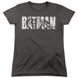 The Batman (2022) Text On Gray - Women's T-Shirt Women's T-Shirt Batman   