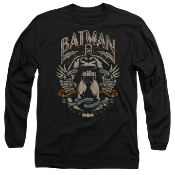 The Batman (2022) Gotham Hero On Black - Men's Long Sleeve T-Shirt Men's Long Sleeve T-Shirt Batman   