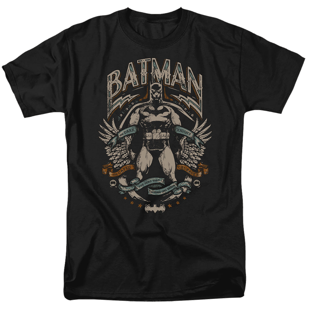 The Batman (2022) Gotham Hero On Black - Men's Regular Fit T-Shirt Men's Regular Fit T-Shirt Batman   