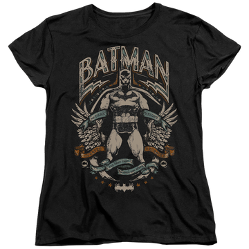 The Batman (2022) Gotham Hero On Black - Women's T-Shirt Women's T-Shirt Batman   