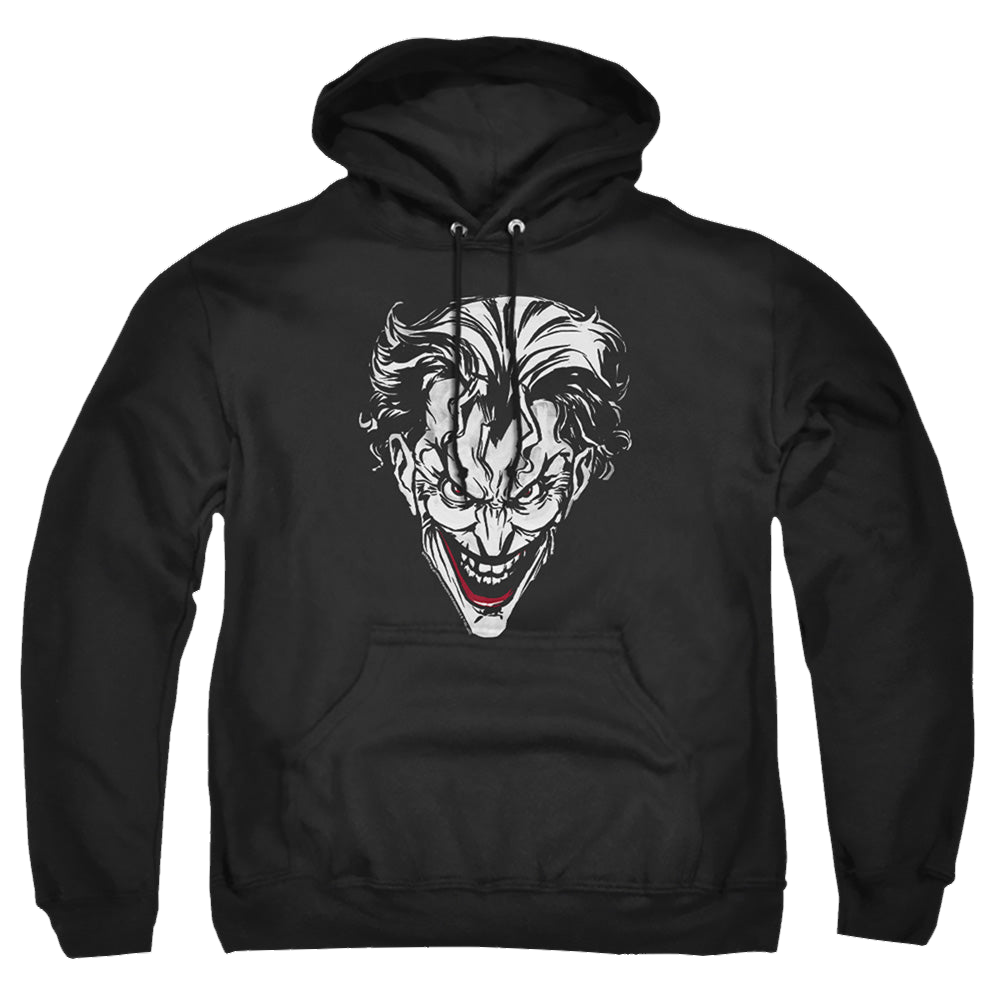 The Batman (2022) Joker Red On Black - Pullover Hoodie Pullover Hoodie Batman   