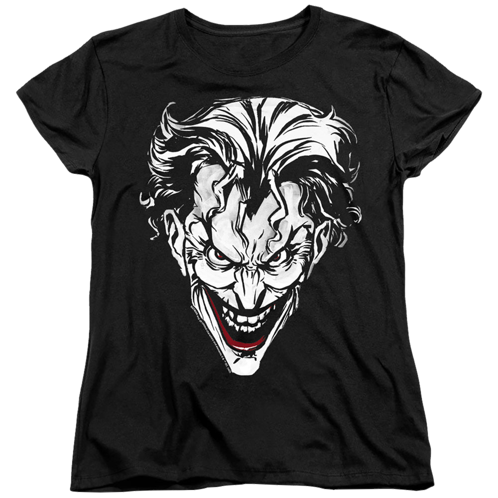 The Batman (2022) Joker Red On Black - Women's T-Shirt Women's T-Shirt Batman   