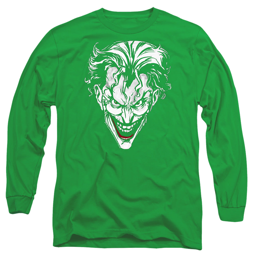 The Batman (2022) Joker Red On Green - Men's Long Sleeve T-Shirt Men's Long Sleeve T-Shirt Batman   