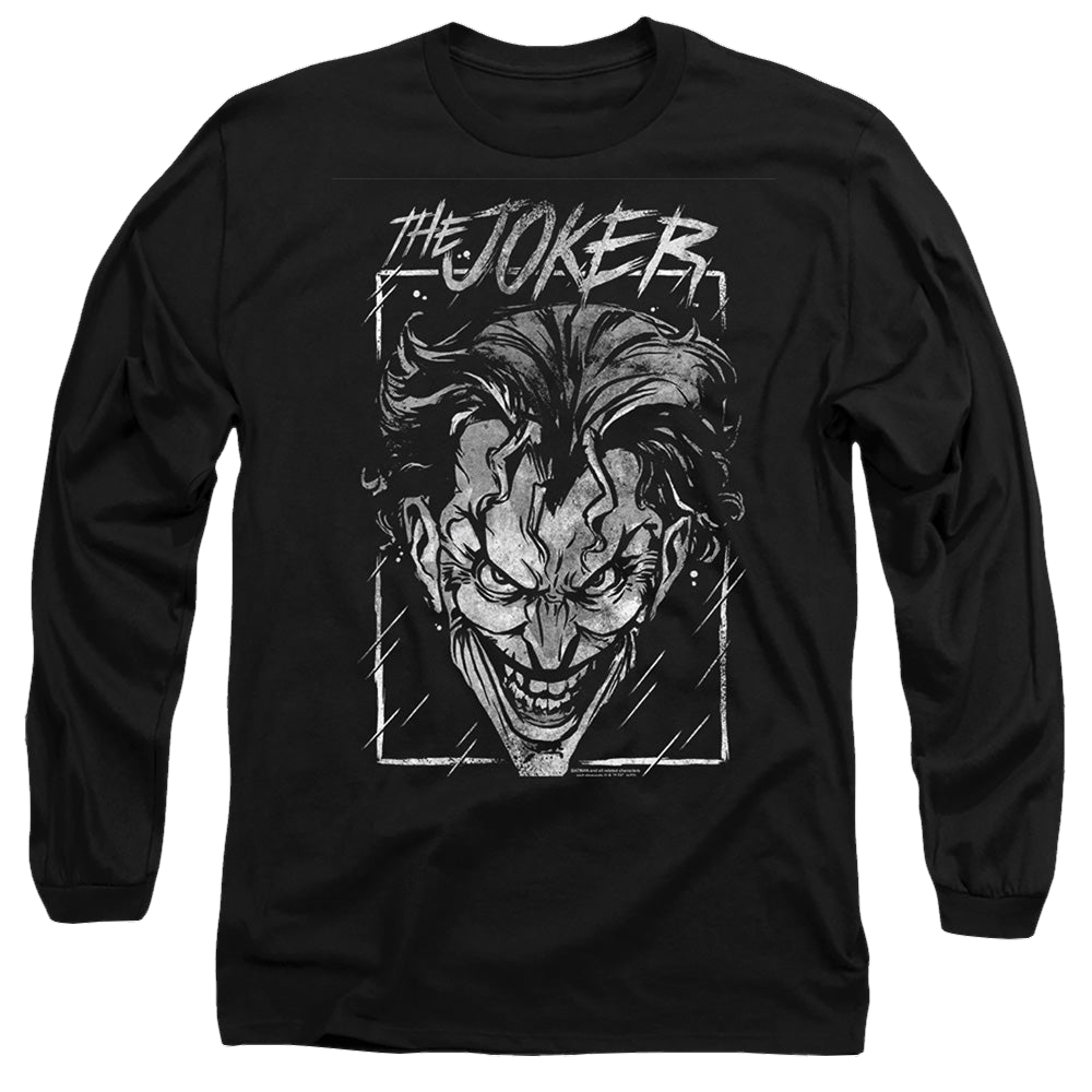 The Batman (2022) Joker Storm On Black - Men's Long Sleeve T-Shirt Men's Long Sleeve T-Shirt Batman   