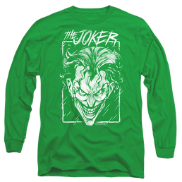 The Batman (2022) Joker Storm On Green - Men's Long Sleeve T-Shirt Men's Long Sleeve T-Shirt Batman   
