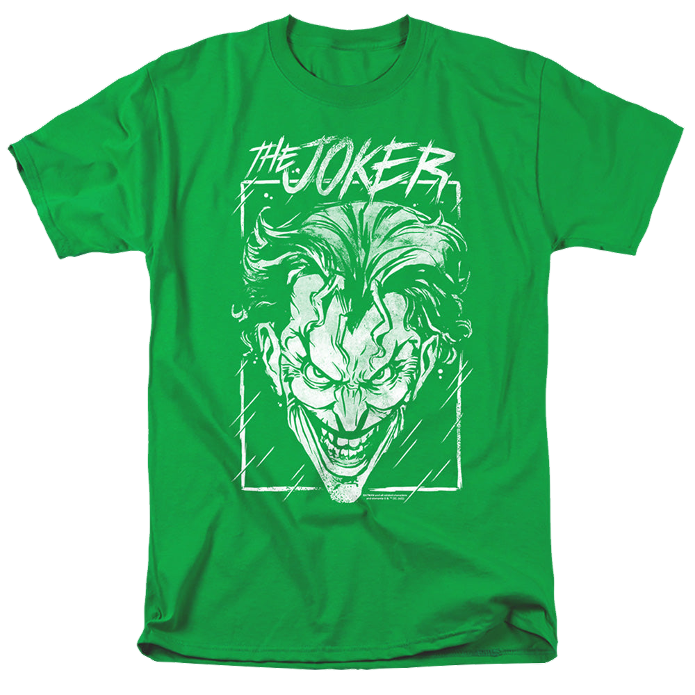 The Batman (2022) Joker Storm On Green - Men's Regular Fit T-Shirt Men's Regular Fit T-Shirt Batman   