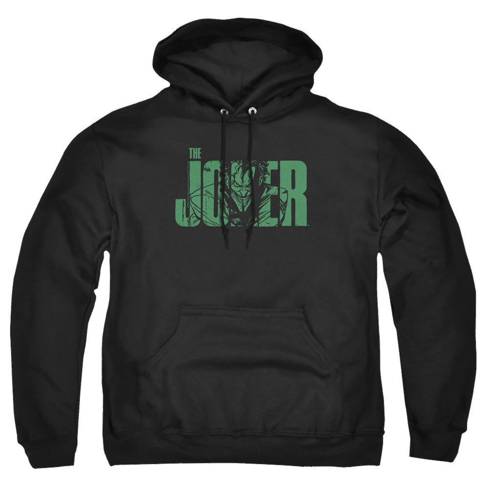The Batman (2022) Joker Text On Black - Pullover Hoodie Pullover Hoodie Batman   