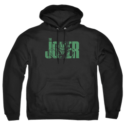 The Batman (2022) Joker Text On Black - Pullover Hoodie Pullover Hoodie Batman   