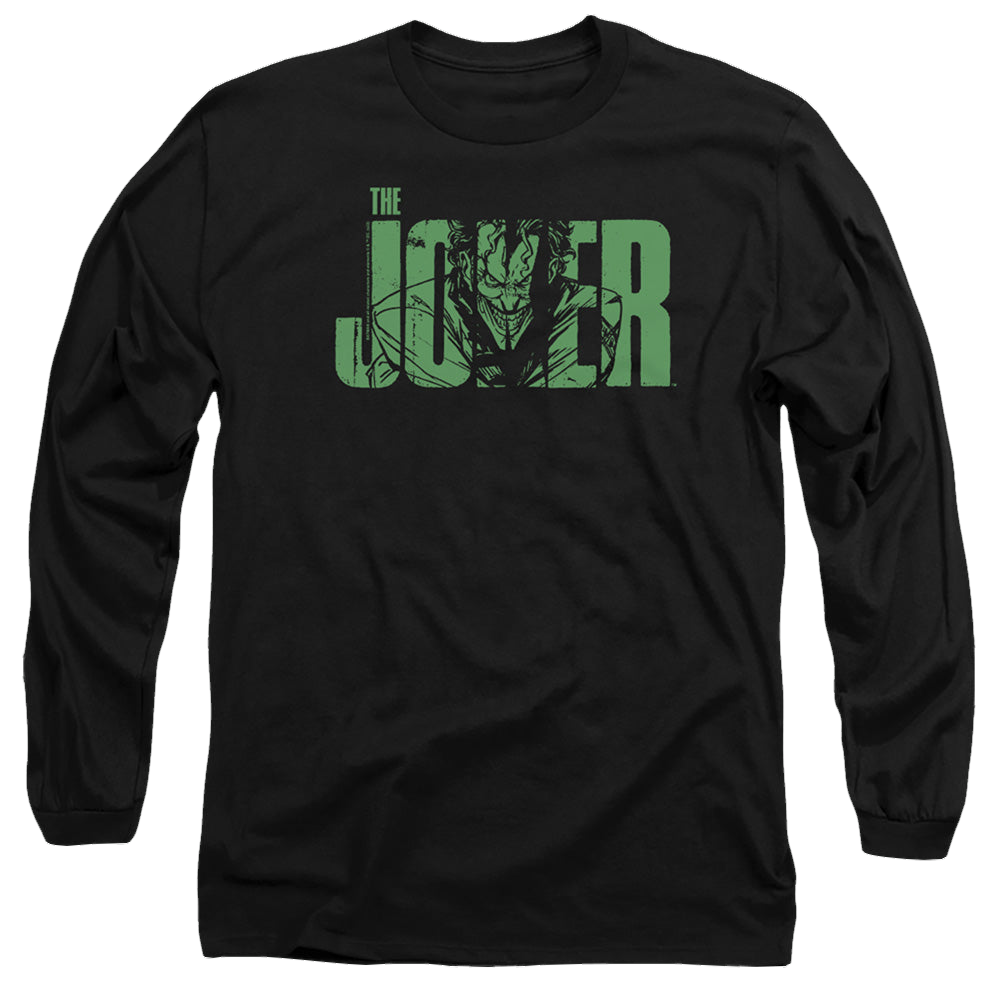 The Batman (2022) Joker Text On Black - Men's Long Sleeve T-Shirt Men's Long Sleeve T-Shirt Batman   