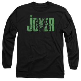 The Batman (2022) Joker Text On Black - Men's Long Sleeve T-Shirt Men's Long Sleeve T-Shirt Batman   