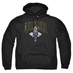 The Batman (2022) Joker Varsity On Black - Pullover Hoodie Pullover Hoodie Batman   