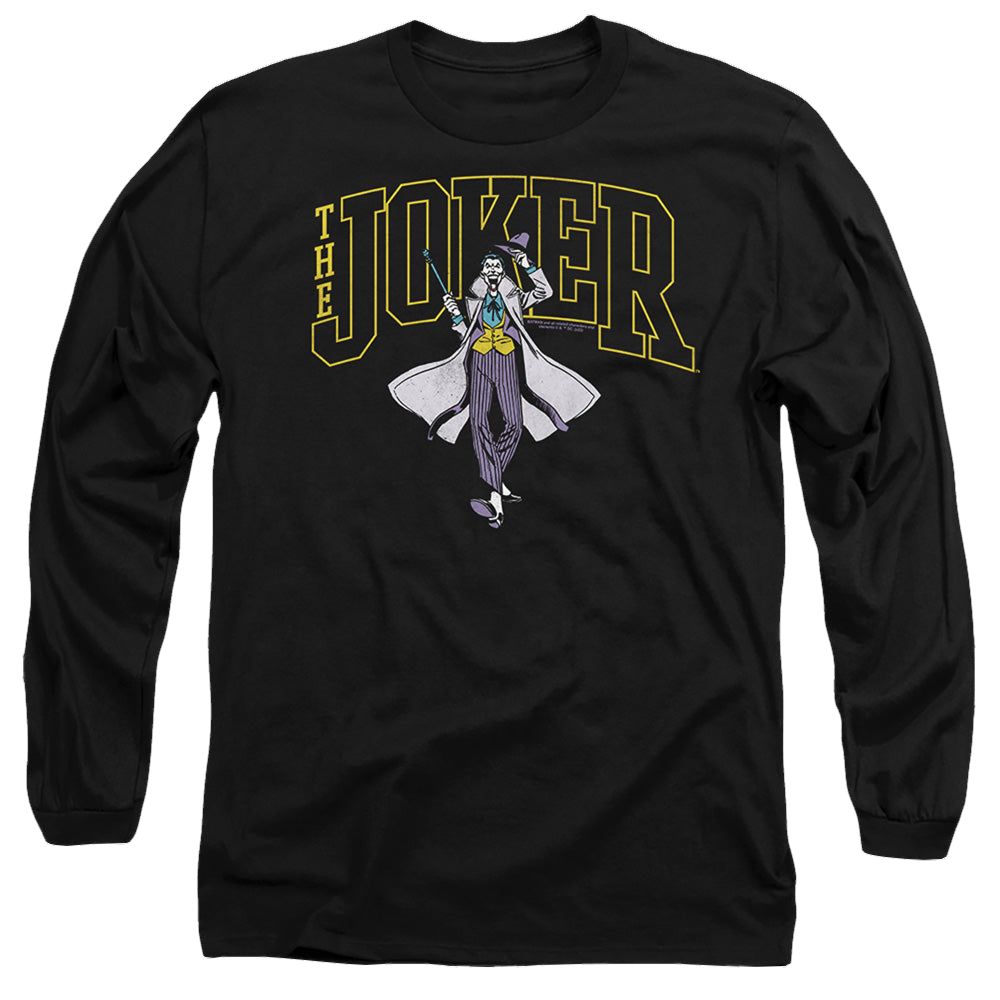 The Batman (2022) Joker Varsity On Black - Men's Long Sleeve T-Shirt Men's Long Sleeve T-Shirt Batman   