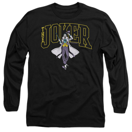 The Batman (2022) Joker Varsity On Black - Men's Long Sleeve T-Shirt Men's Long Sleeve T-Shirt Batman   