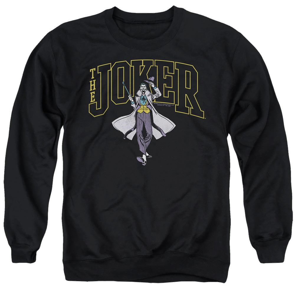 The Batman (2022) Joker Varsity On Black - Men's Crewneck Sweatshirt Men's Crewneck Sweatshirt Batman   