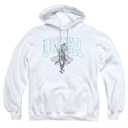 The Batman (2022) Joker Varsity On White - Pullover Hoodie Pullover Hoodie Batman   