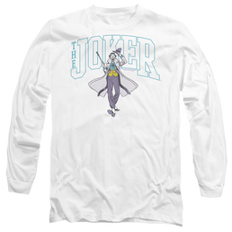 The Batman (2022) Joker Varsity On White - Men's Long Sleeve T-Shirt Men's Long Sleeve T-Shirt Batman   