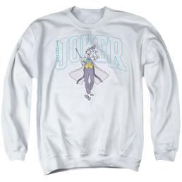 The Batman (2022) Joker Varsity On White - Men's Crewneck Sweatshirt Men's Crewneck Sweatshirt Batman   
