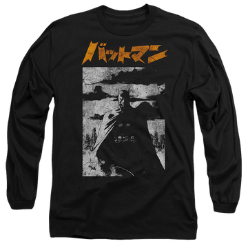 Black men's long sleeve t-shirt with The Batman (2022) Tokyo Shadows graphic
