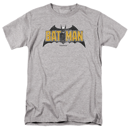 The Batman (2022) Vintage Bat Logo On Gray - Men's Regular Fit T-Shirt Men's Regular Fit T-Shirt Batman   