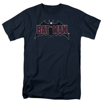 The Batman (2022) Vintage Bat Logo On Navy - Men's Regular Fit T-Shirt Men's Regular Fit T-Shirt Batman   