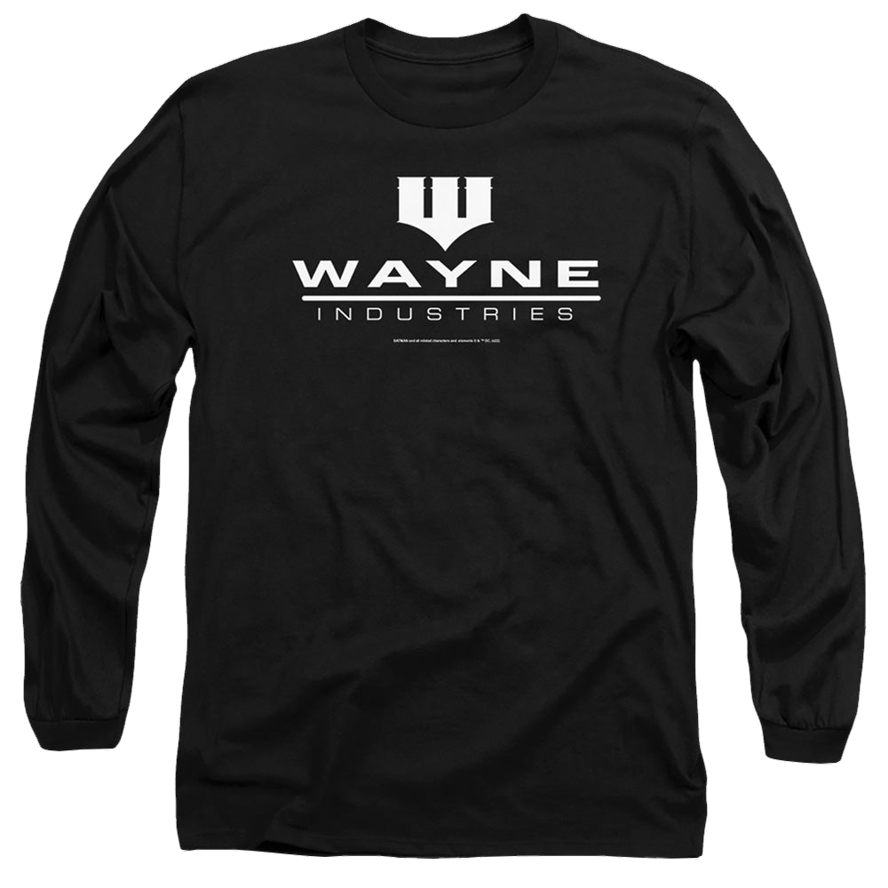 The Batman (2022) Wayne Logo On Black - Men's Long Sleeve T-Shirt Men's Long Sleeve T-Shirt Batman   