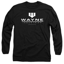 The Batman (2022) Wayne Logo On Black - Men's Long Sleeve T-Shirt Men's Long Sleeve T-Shirt Batman   