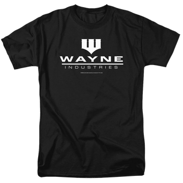 Black men's regular fit t-shirt with The Batman (2022) Wayne Logo On Black graphic