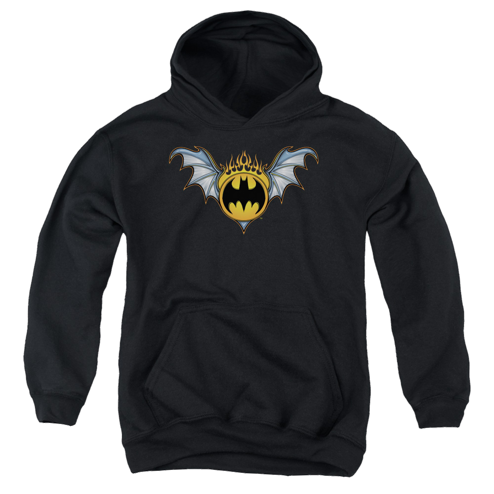 DC Batman Bat Wings Logo - Youth Hoodie Youth Hoodie (Ages 8-12) Batman   