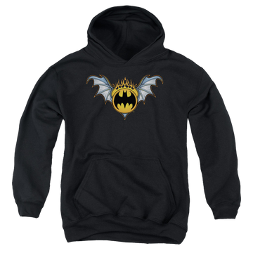 DC Batman Bat Wings Logo - Youth Hoodie Youth Hoodie (Ages 8-12) Batman   