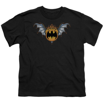 DC Batman Bat Wings Logo - Youth T-Shirt Youth T-Shirt (Ages 8-12) Batman   