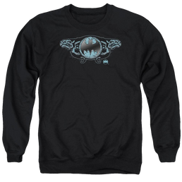 Batman Two Gargoyles Logo - Men's Crewneck Sweatshirt Men's Crewneck Sweatshirt Batman   