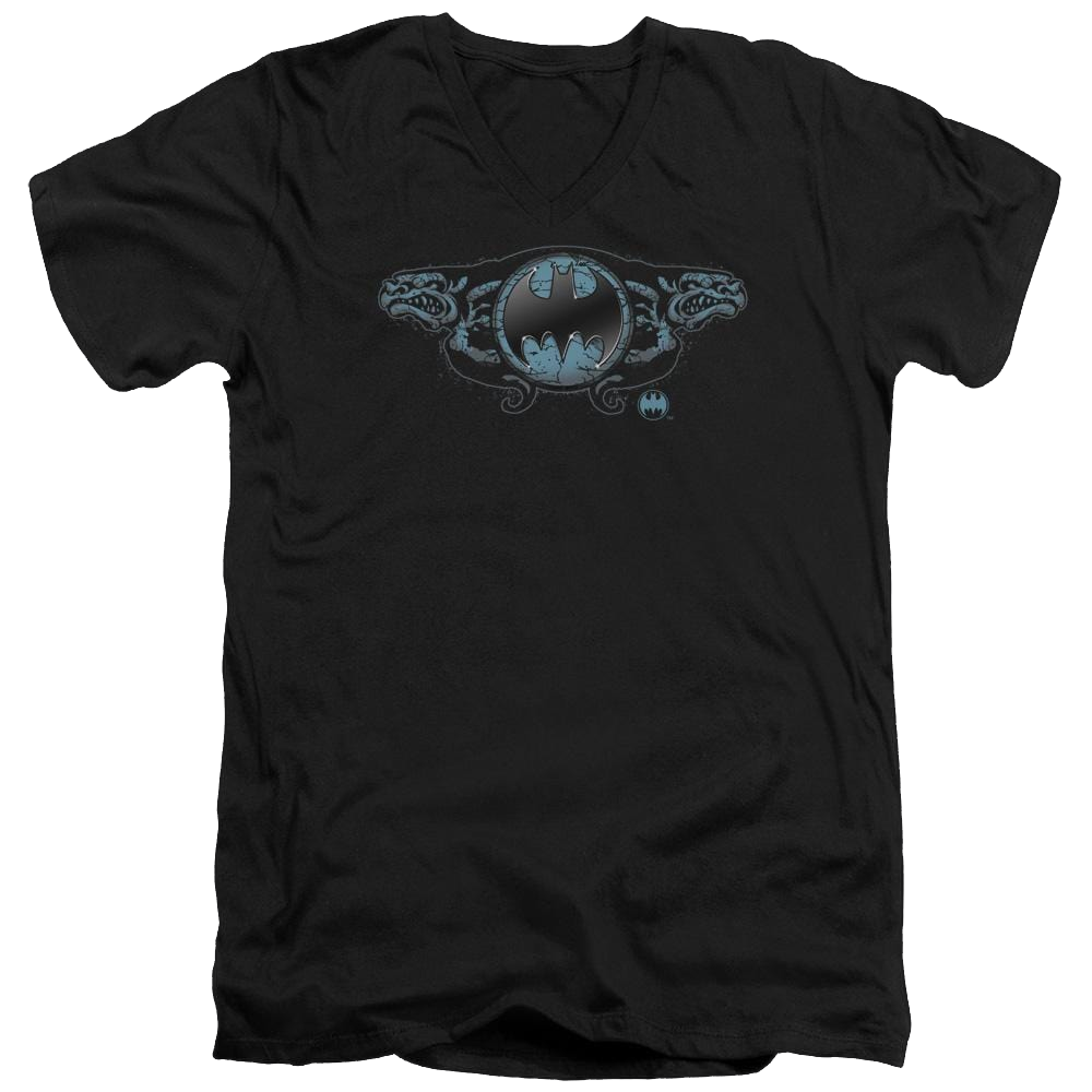 Batman Two Gargoyles Logo - Men's V-Neck T-Shirt Men's V-Neck T-Shirt Batman   
