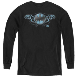 Dc Batman Two Gargoyles Logo - Youth Long Sleeve T-Shirt Youth Long Sleeve T-Shirt Batman   